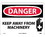 NMC 10" X 14" Vinyl Safety Identification Sign, Keep Away From Machinery, Price/each