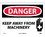 NMC 10" X 14" Vinyl Safety Identification Sign, Keep Away From Machinery, Price/each