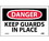 NMC D566LBL Danger Keep Guards In Place Label, Adhesive Backed Vinyl, 3" x 5", Price/5/ package