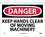 NMC 10" X 14" Vinyl Safety Identification Sign, Keep Hands Clear Of Moving.., Price/each