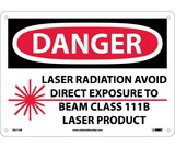 NMC D571 Danger Laser Radiation Avoid Direct Exposure Sign