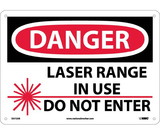 NMC D572 Danger Laser Range In Use Do Not Enter Sign