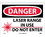 NMC 10" X 14" Vinyl Safety Identification Sign, Laser Range In Use Do Not En.., Price/each