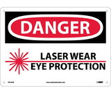 NMC D574 Danger Laser Wear Eye Protection Sign