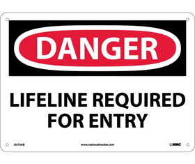 NMC D575 Lifeline Required For Entry Sign