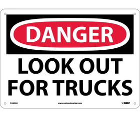 NMC D583 Danger Look Out For Trucks Sign