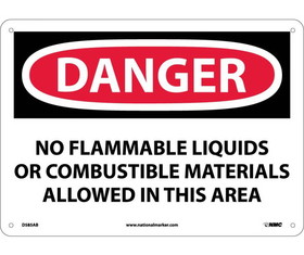 NMC D585 Danger No Flammable Liquids Sign