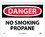 NMC 10" X 14" Vinyl Safety Identification Sign, No Smoking Propane, Price/each