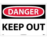 NMC D59LF Large Format Danger Keep Out Sign