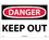 NMC 14" X 20" Plastic Safety Identification Sign, Keep Out, Price/each