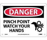 NMC D600 Danger Pinch Point Watch Your Hands Sign