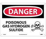NMC D602 Danger Poisonous Gas Hydrogen Sulfide Sign