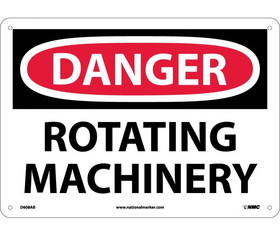 NMC D608 Danger Rotating Machinery Sign