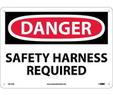 NMC D612 Danger Safety Harness Required Sign