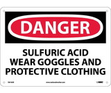 NMC D616 Danger Sulfuric Acid Use Protection Sign