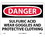 NMC 10" X 14" Vinyl Safety Identification Sign, Sulfuric Acid Wear Goggles A.., Price/each