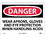 NMC 10" X 14" Vinyl Safety Identification Sign, Wear Aprons, Gloves And Eye.., Price/each