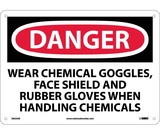 NMC D625 Danger Wear Ppe When Handling Chemicals Sign