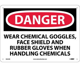 NMC D625 Danger Wear Ppe When Handling Chemicals Sign