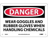 NMC D626 Danger Wear Ppe When Handling Chemicals Sign