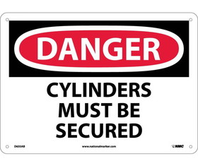 NMC D635 Danger Cylinders Must Be Secured Sign
