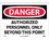 NMC 10" X 14" Vinyl Safety Identification Sign, Authorized Personnel Only..., Price/each