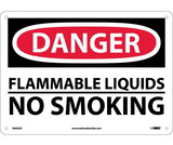 NMC D645 Danger Flammable Liquids No Smoking Sign