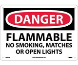 NMC D646 Danger Flammable No Smoking Sign
