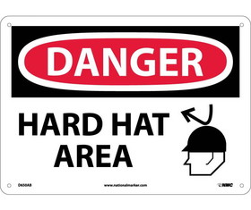 NMC D650 Danger Hard Hat Area Sign