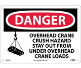 NMC D652 Danger Overhead Crane Sign