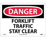 NMC D658 Danger Forklift Traffic Stay Clear Sign