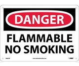 NMC D663 Danger Flammable No Smoking Sign