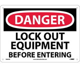 NMC D664 Danger Lock Out Equipment Before Entering Sign