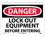 NMC 10" X 14" Vinyl Safety Identification Sign, Lock Out Equipment Before Entering, Price/each