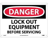 NMC D665 Danger Lock Out Equipment Before Servicing Sign