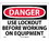 NMC 10" X 14" Vinyl Safety Identification Sign, Use Lockout Before Working On Equi, Price/each