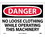 NMC 10" X 14" Vinyl Safety Identification Sign, No Loose Clothing While Operating, Price/each
