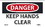 NMC D679 Keep Hands Clear, Adhesive Backed Vinyl, 3" x 5", Price/5/ package