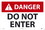 NMC 10" X 7" Vinyl Safety Identification Sign, Danger Do Not Enter, Price/each