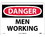 NMC 7" X 10" Plastic Safety Identification Sign, Men Working