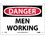 NMC 7" X 10" Plastic Safety Identification Sign, Men Working