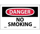 NMC D79LBL Danger No Smoking Label, Adhesive Backed Vinyl, 3
