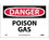 NMC 7" X 10" Vinyl Safety Identification Sign, Poison Gas, Price/each