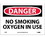 NMC 7" X 10" Vinyl Safety Identification Sign, No Smoking Oxygen In Use, Price/each