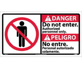 NMC DBA1 Danger Do Not Enter Sign - Bilingual