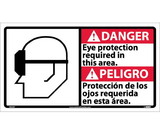 NMC DBA2 Danger Eye Protection Required Sign - Bilingual