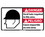 NMC 10" X 18" Vinyl Safety Identification Sign, Hard Hats Required In, Price/each