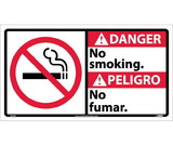NMC DBA6 Danger No Smoking Sign - Bilingual
