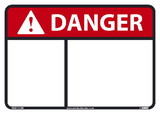 NMC DGA101 Danger Header Only Sign, 10X14, Standard Aluminum, 10
