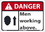 NMC DGA103 Danger Men Working Above Sign, 10X14, Standard Aluminum, 10" x 14", Price/each